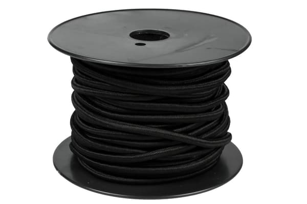 Elastiksnor på rulle 6 mm 25 m sort