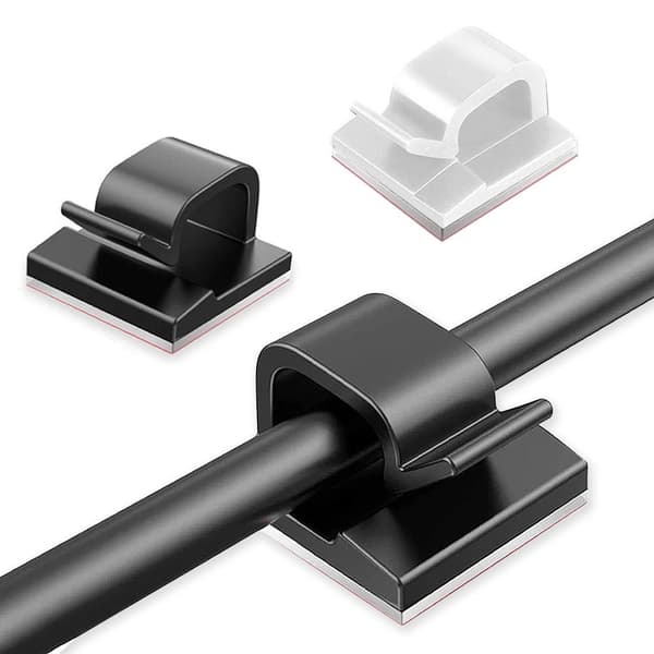 50-Pack Självhäftande Kabelhållare - Kabelclips