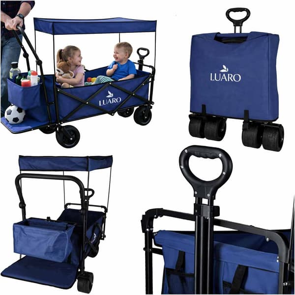 Hopfällbar transportvagn 120 L - Skrinda max 120 kg