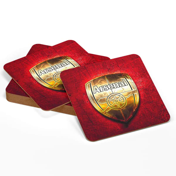 4-Pack - Glasunderlägg Arsenal - Underlägg till Glas