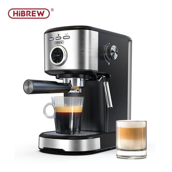 Italiensk kaffemaskine - HIBREW - H5A - 15 bar - Professionel mælkeskummer - Reservoir 1,2 L