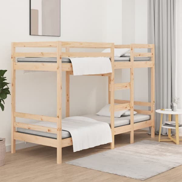 Våningssäng utan madrass 90x190 cm massiv furu