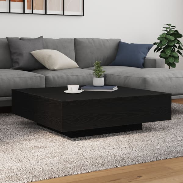 Kaffeebord Svart Ek 100 x 100 x 31 cm Konstruerat trä