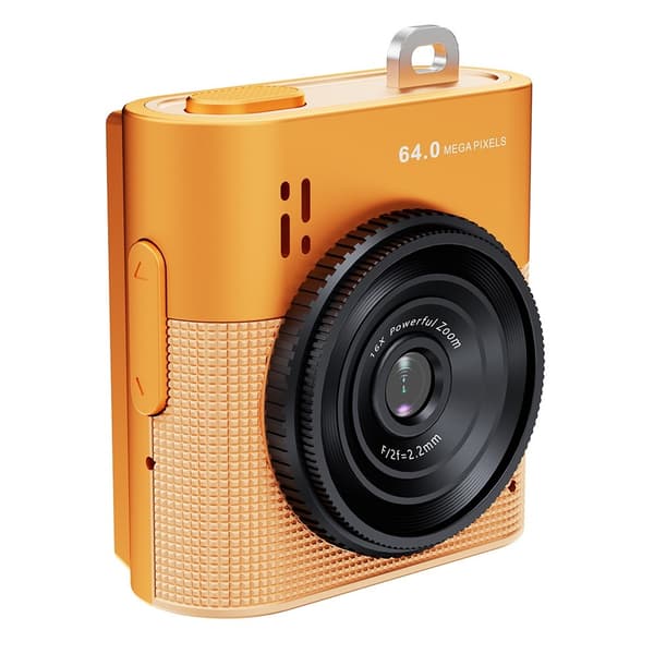 Kamera Digitalkamera 64MP 16x digital zoom 1,4" IPS-skjerm Foto Video - Oransje