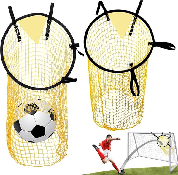 Träningsnät för fotbollsmål Tillbehör för fotbollsmål 2-pack Yellow
