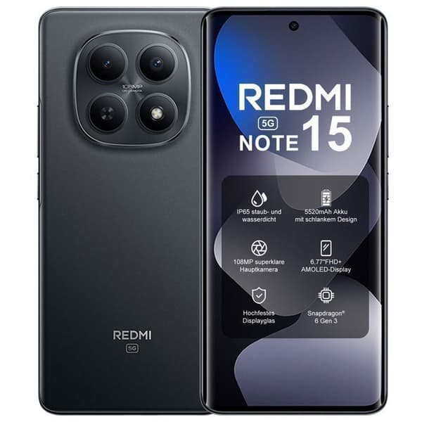 Smartphone - XIAOMI - REDMI Note 15 5G - 8GB RAM - 256GB - Kamera 108 Mpx - FHD+ skärm 6,77"