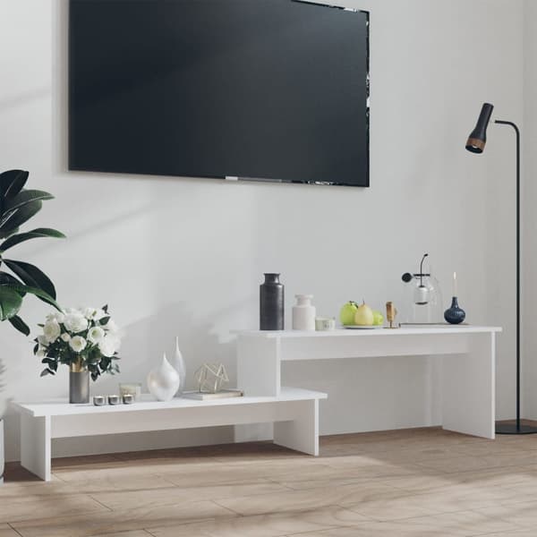 vidaXL tv-bord 180x30x43 cm spånplade hvid