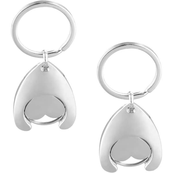 (Metal) Indkøbsvognsnøglering - Metal - 2 stk. - Let - Holdbar - Mange anvendelser