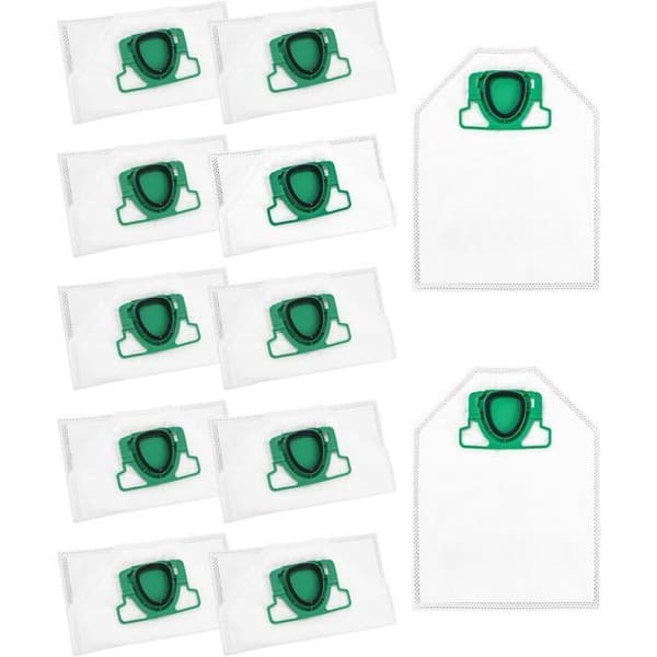 10 dammsugarpåsar för Vorwerk Kobold VK200 FP200, premium 5-lagers mikrofleece för varje