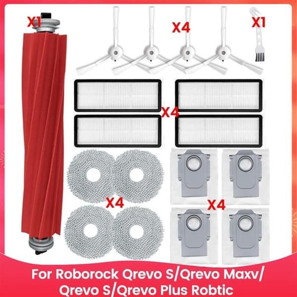 Pölynimurin lisävarustesarja Roborock Qrevo S/Qrevo Maxv/Qrevo S/Qrevo plus Robtic -harjasuodattimella varustettuun moppiin