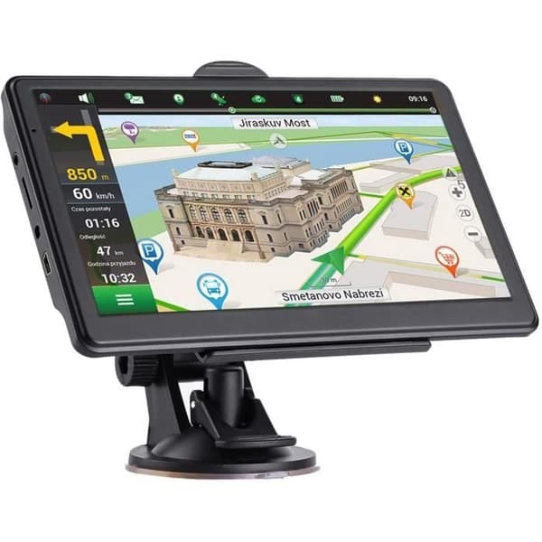 Bil-GPS - Touchskærm - 7 tommer - 8G 256M - Stemmevejledning - Gratis livstids kortopdatering - Med solskærm