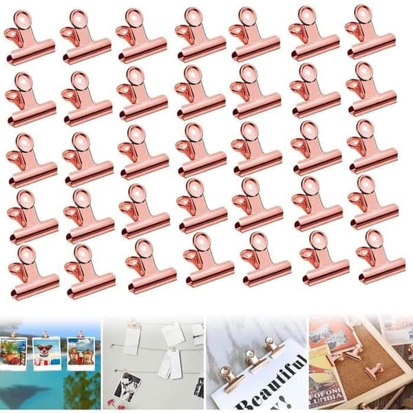 (Roseguld) Klemme - Uspecificeret - 22 mm - Rustfrit stål - Rosaguld - 35 stk.