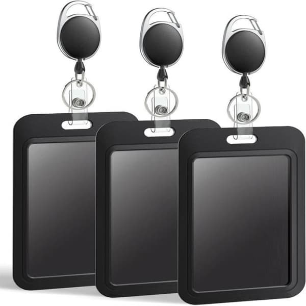 (Svart) Korthållare - Ej specificerad - 3-pack - Svart - Plastklämma - 11,2 x 7 cm