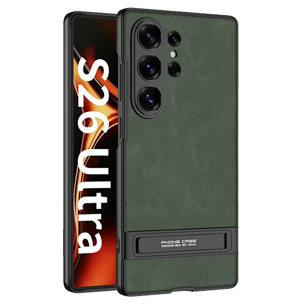 GKK Samsung Galaxy S26 Ultra Skal Kickstand Läder Grön
