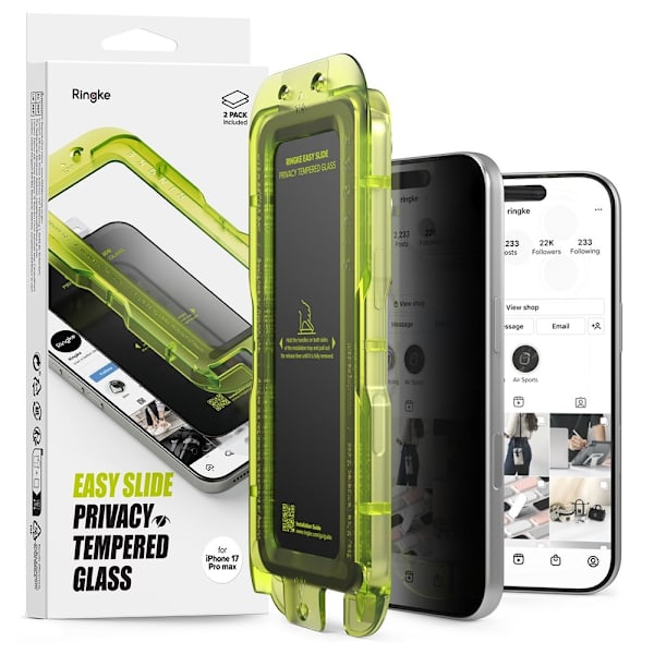 Ringke iPhone 17 Pro 2-PACK Easy Slide Skärmskydd Härdat Glas