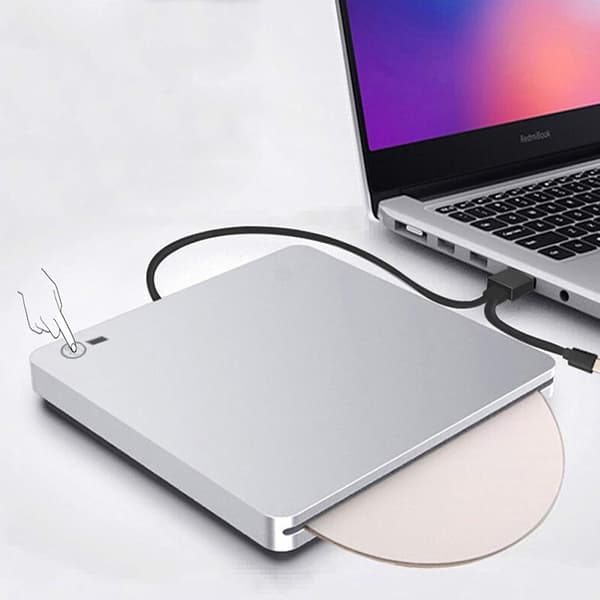 Extern 3D Blu-ray DVD-enhet - USB 3.0 & Type-C - Ultratunn slot-ingång - Smart Touch - Blu-ray CD-DVD-brännare/läsare - MacBook - laptop