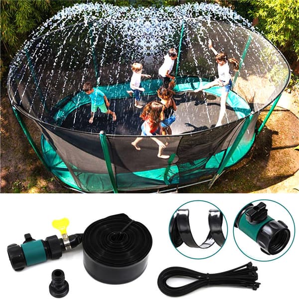 Trampolinvandspreder til børn - udendørs trampolin - sjovt vandlegetøj til sommer. (15 m)
