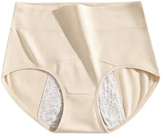 Sæt med 2 vaskbare inkontinensunderbukser til kvinder - anti-urinlækage underbukser - vaskbare - absorberende højtaljede menstruationsunderbukser - fa
