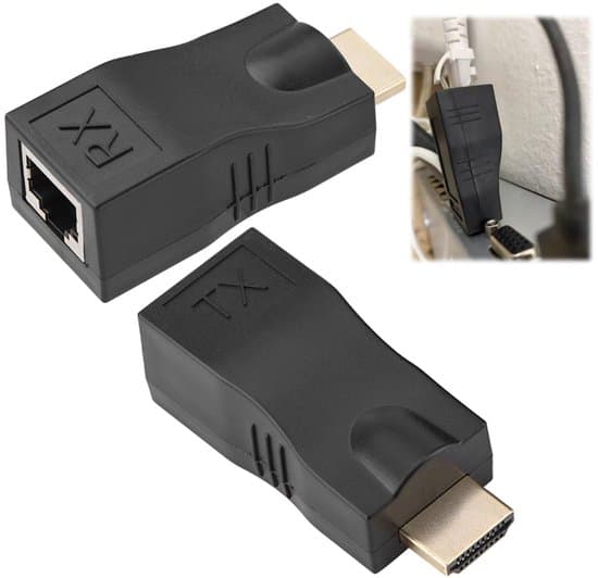 HDMI till RJ45-förlängare - Högkvalitativ HDMI-omvandlare för Ethernet upp till 30m