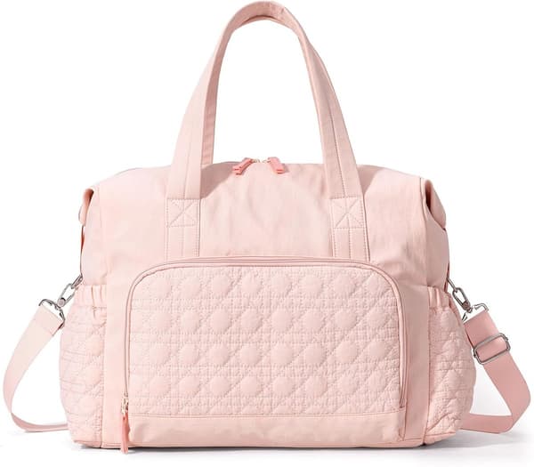 Rejseweekendtaske til kvinder - Foldet weekendtaske med vådrum - Håndbagage Gym Tote - Personlig bagage til hospital, overnatning