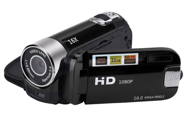 Håndholdt videokamera - Videokamera - Camcorder - Vlog-kamera - 32 GB hukommelseskort - 16x zoom - HD 1080P 16 MP DV-videokamera med 2,4 - 16 M