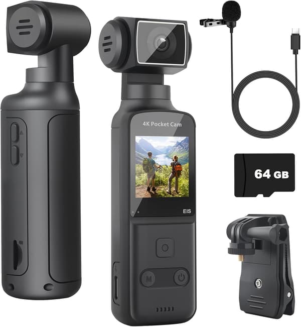 Digitalkamera, 50 MP 1080P 16X Digital Zoom Autofokus Videokamera med 2,4 tums skärm, Kompakt Anti-shake Vloggkamera för studenter och barn (