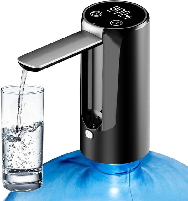 Vandflaske dispenserpumpe, genopladelig, bærbar, til drikkebrug, vandflaske dispenserpumpe til drikkevand, køkken