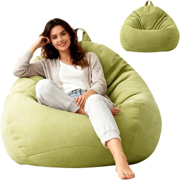 XL droppformad sittsäck med avtagbart överdrag, sittsäcksstol för vuxna och barn, perfekt för spel, vardagsrum, barnrum, soffa och o