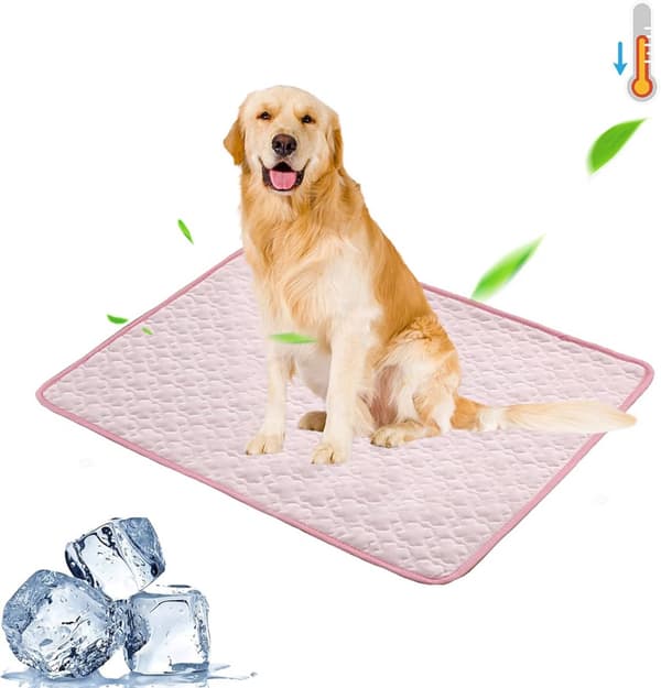 Kylmatta för hund – rosa, XL, 100*70CM – Kylmatta för katt – Självkylande – Kylmattor för hundar – Kylmatta för hund – Kylmatta för katter