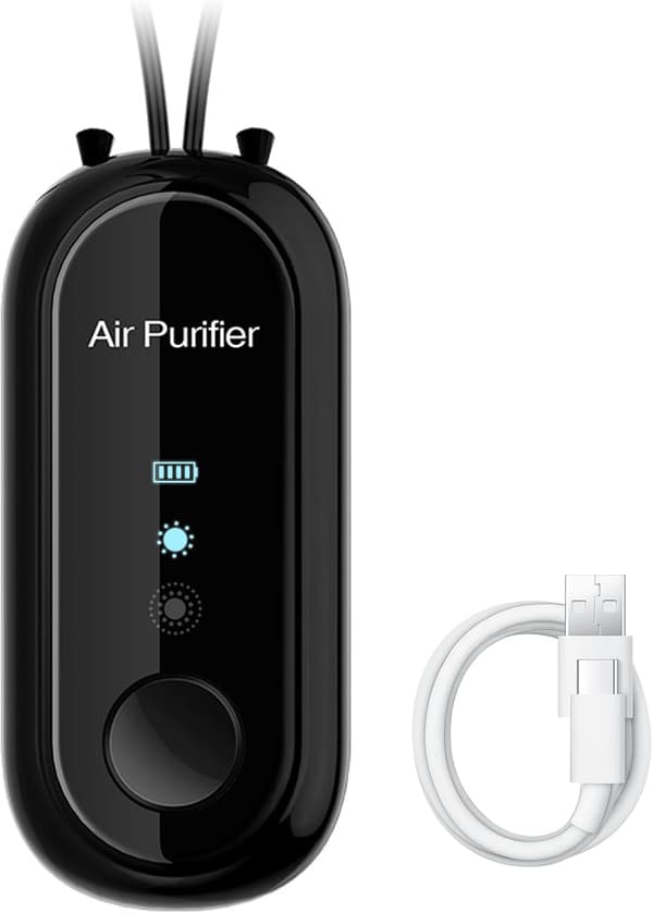 Bärbar luftrenare | Uppladdningsbar, Bärbar, Tyst, För husdjur, Bärbar luftrenare | Tysta luftfilter | USB-uppladdningsbar luftrenare