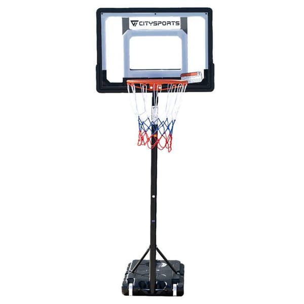 CITYSPORTS Basketbollkorg Höjdjusterbar 155-210CM Panel 38cm för tonåringar