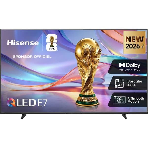 Hisense 43E7S - QLED-televisio 43 tuumaa (108 cm) - 4K UHD 3840x2160 - HDR10+ - Älytelevisio Video - 3xHDMI 2.1 - WiFi