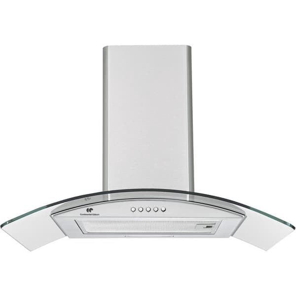 Dekorativ fläktkåpa - CONTINENTAL EDISON - CEH60GS2 - Klass A - 60 x 47 x 50/84 cm - Rostfritt stål / Glas