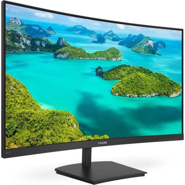 Böjd PC-skärm - PHILIPS 241E1SCA - 24" FHD - VA-panel - 4ms - 75Hz VGA / HDMI - FreeSync