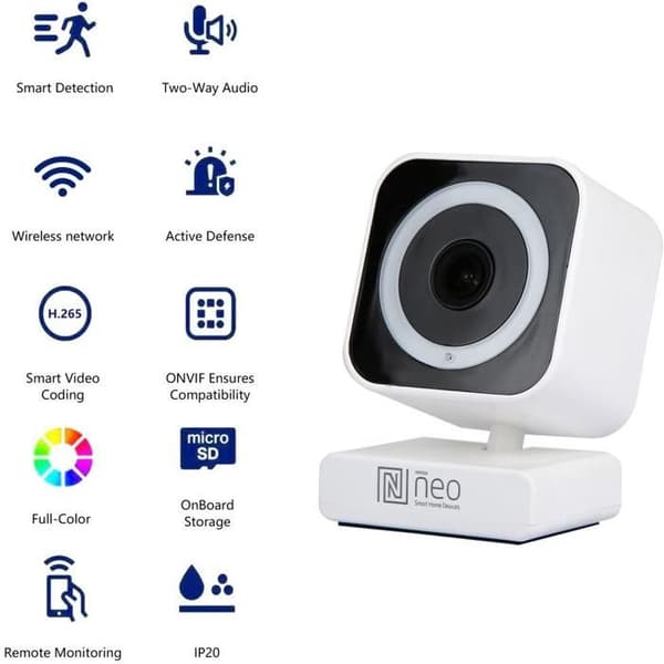 IMMAX NEO LITE Intelligent indendørs sikkerhed LITTLE CUBE, WiFi 2.4GHz, 3MP, ONVIF