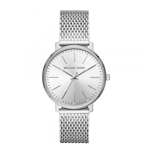 Klocka - MICHAEL KORS - Pyper - Armband i guldpläterad stål - Grå urtavla - Kvarts