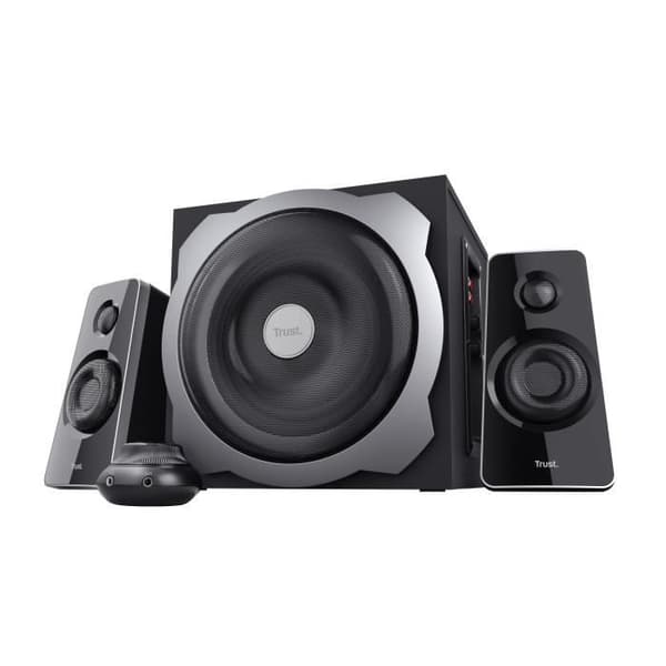 Trust Tytan 2.1 PC-högtalare med subwoofer, 120 W, trådbunden volymkontroll, för PC och bärbar dator