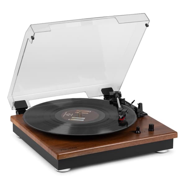 Audizio RP112L skivspelare med Bluetooth IN/OUT och inbyggda högtalare - Lightwood