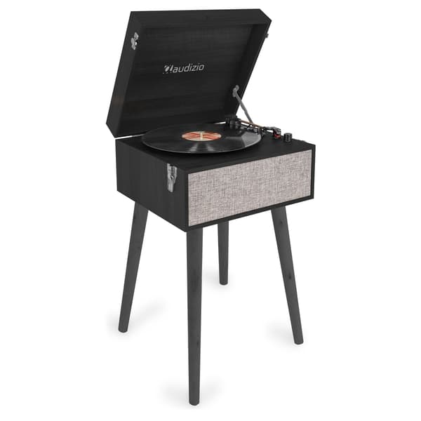 Audizio Fremont retro skivspelare med stativ  - Svart