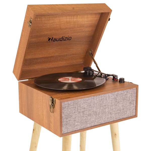 Audizio Fremont retro skivspelare med stativ  - Skivspelare Bluetooth med avtagbara ben