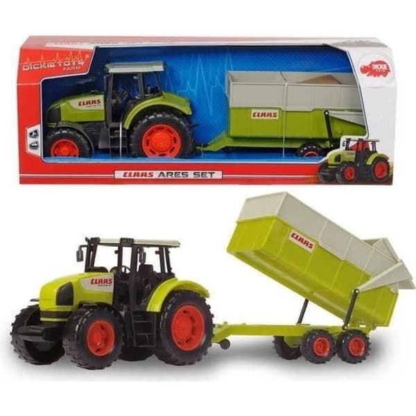 Traktor med släp CLAAS - DICKIE TOYS - 57cm - fria hjul