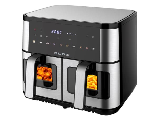 FETTFRI FRITÖS MED BLÅS, DUBBELKAMMARE, 2500W, 9L
