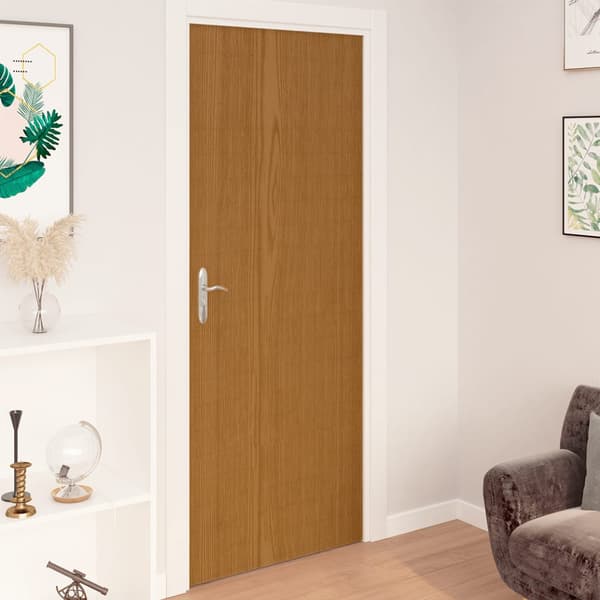 vidaXL Självhäftande dörrfaner 2 st ljus ek 210x90 cm PVC