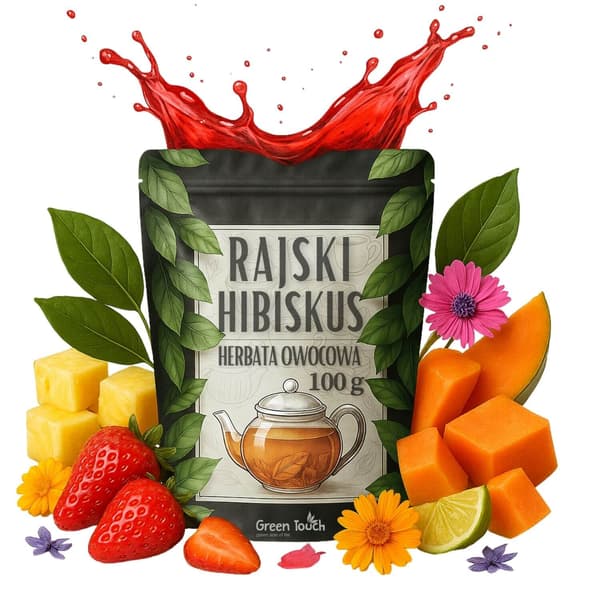 Fruktte Paradis Hibiskus 100 g med ananas, papaya, mango och jordgubb