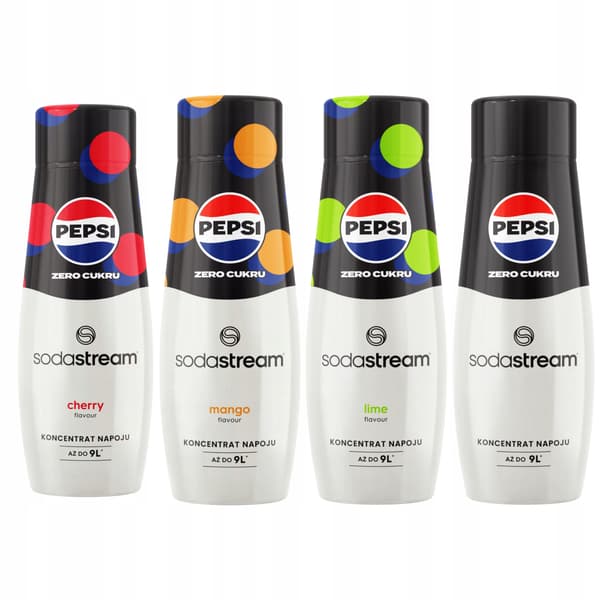 Sodastream Pepsi Max Cherry + Pepsi Max Mango + Pepsi Max Lime + Pepsi Max