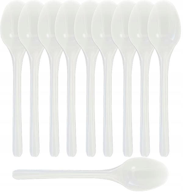 Genanvendelige plastikskeer HVID Skebestik Grill 100 stk.