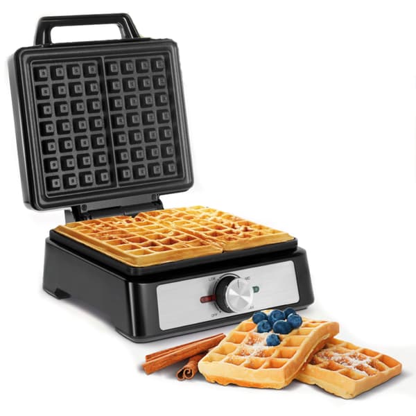 Vaffeljern med 2 vafler, 1600W, rustfrit stål, effektregulering, Teesa