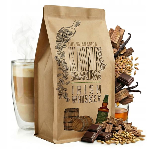 Malen Irish Whiskey-smaksatt kaffe 250 g Green Touch