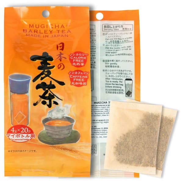 Japansk korn-te Mugicha i påsar 80 g (4g x 20) koffeinfri