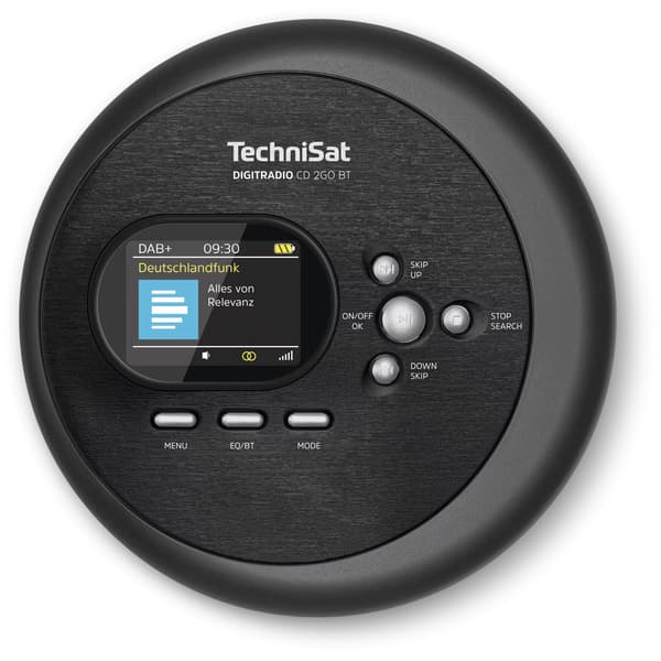 Technisat DigitRadio 2GO BT – Bärbar CD-spelare (svart)